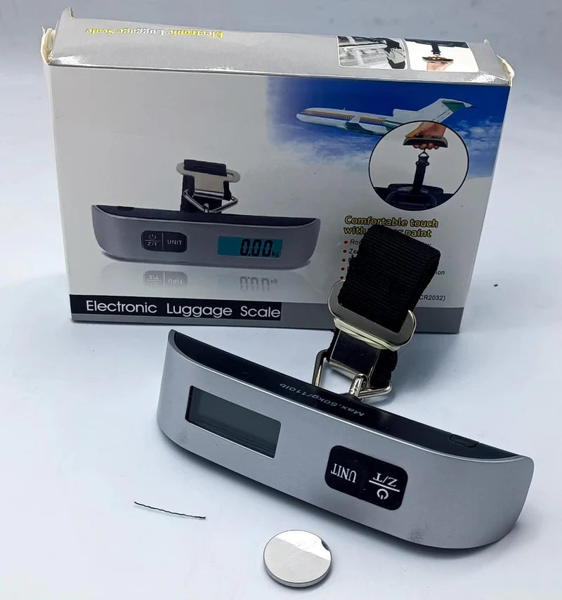 Electronic Digital Luggage Scale – Portable Travel Baggage Weight Scale with LCD Display (50kg/110lbs)