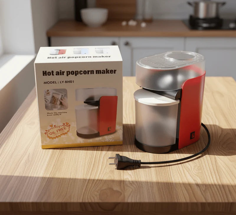 Hot Air Popcorn Maker – Oil-Free Electric Popcorn Machine for Healthy Home Snacking (1200W)