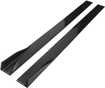 Universal Car Side Skirt Extensions – Sport Styling Kit (Red & Black)