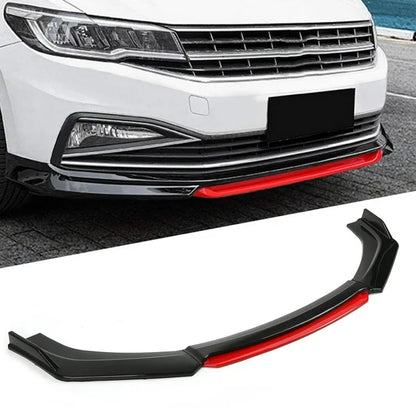 Universal Sport Front Bumper Lip Splitter | Red & Black