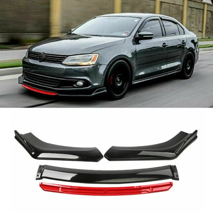 Universal Sport Front Bumper Lip Splitter | Red & Black