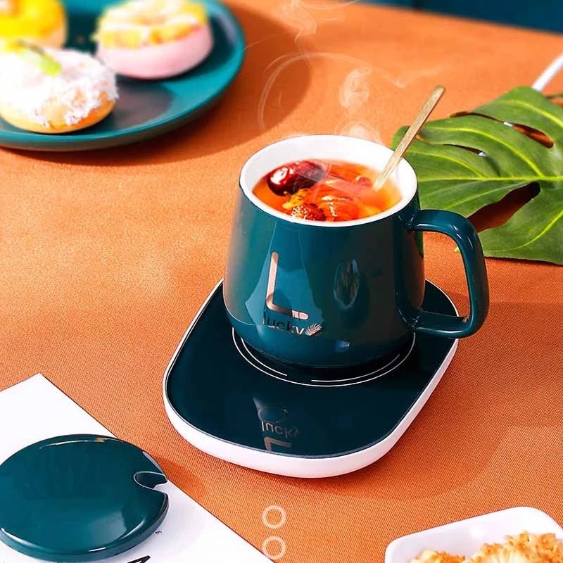 Electric Coffee Mug Warmer – Smart Beverage Cup Heater for Coffee, Tea & Milk | Portable Desktop Mug Warmer with Constant Temperature
