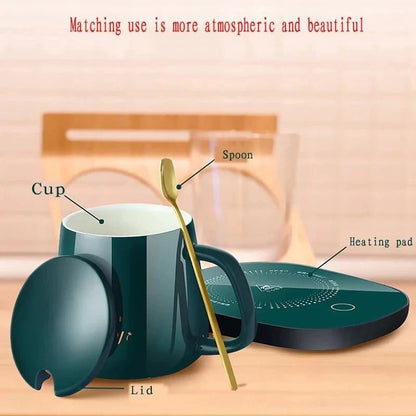 Electric Coffee Mug Warmer – Smart Beverage Cup Heater for Coffee, Tea & Milk | Portable Desktop Mug Warmer with Constant Temperature