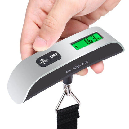 Electronic Digital Luggage Scale – Portable Travel Baggage Weight Scale with LCD Display (50kg/110lbs)