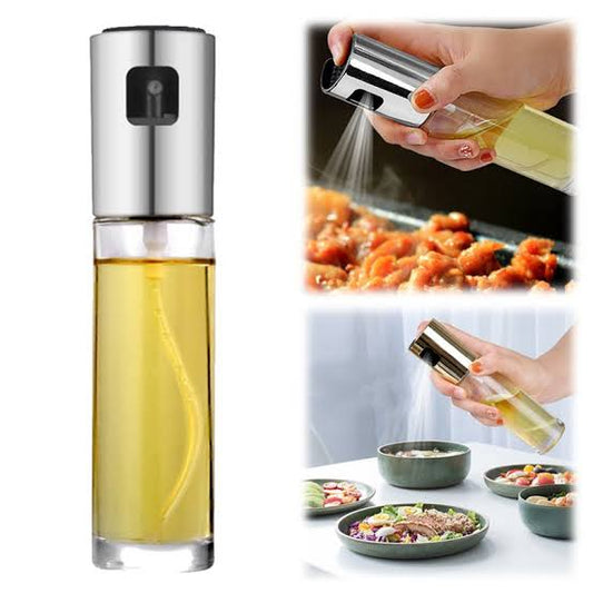Stainless Steel Oil Spray Bottle – Refillable Cooking Oil Dispenser for Kitchen, BBQ & Air Fryer